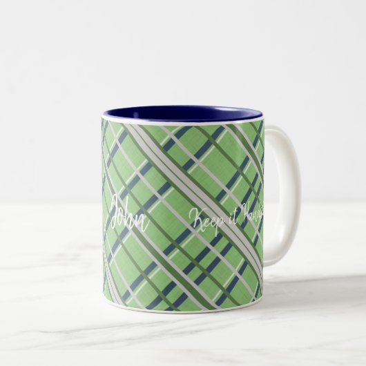 Mok Houd het handig groen blauw speldenpakket (Voorkant rechts)