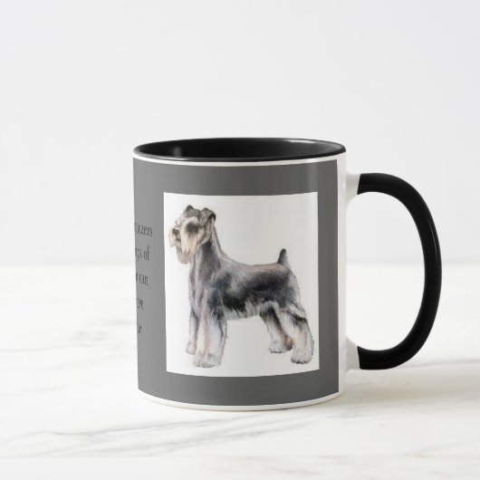 Mok Humoureuze mini Schnauzer en koffie (Rechts)