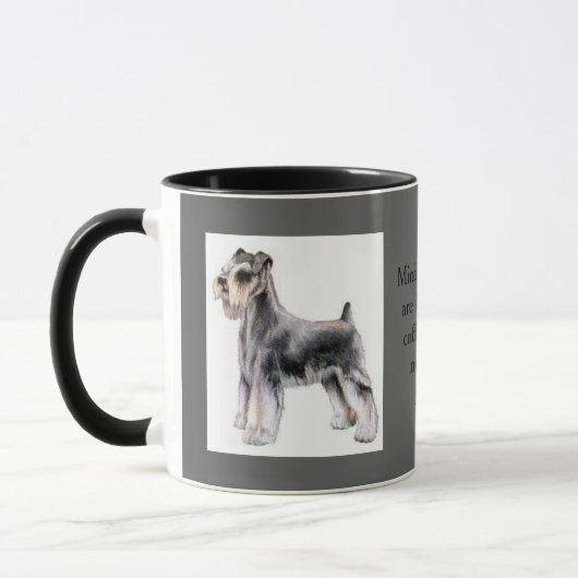 Mok Humoureuze mini Schnauzer en koffie (Links)