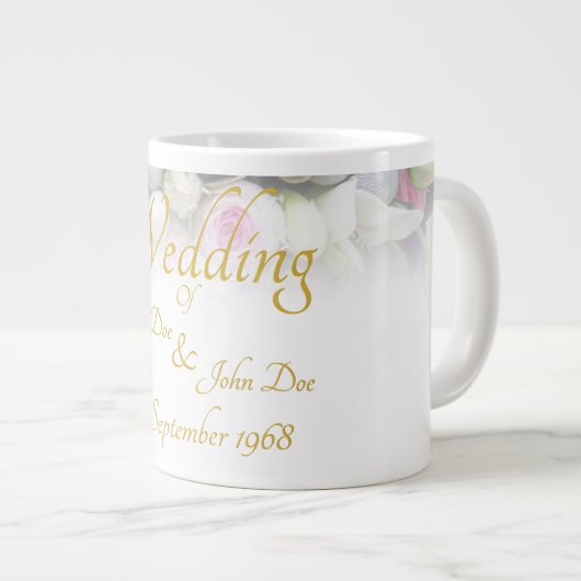 Mok huwelijk - bruid met kleurrijke bruiloft (Voorkant rechts)