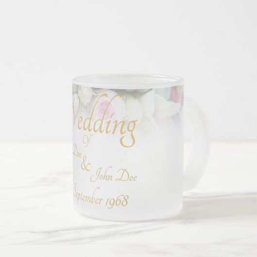 Mok huwelijk - bruid met kleurrijke bruiloft (Voorkant rechts)