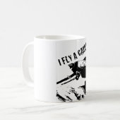 mok "I FLY A CARAVAN" koffie (Voorkant links)