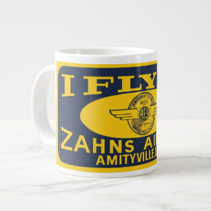 mok "I fly at Zahns Airport"  Bord licentie