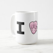 mok "I [Heart-Shaped-Molar} U" (Voorkant links)