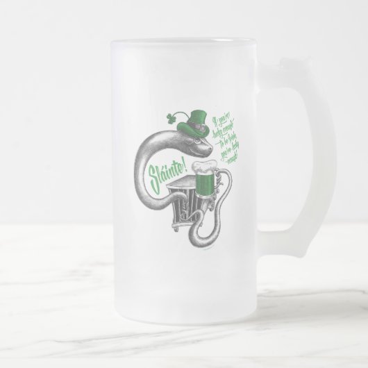 Mok Iers voorgekookte glazen bier (Rechts)