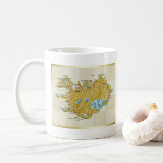 Mok IJsland vlag + kaart