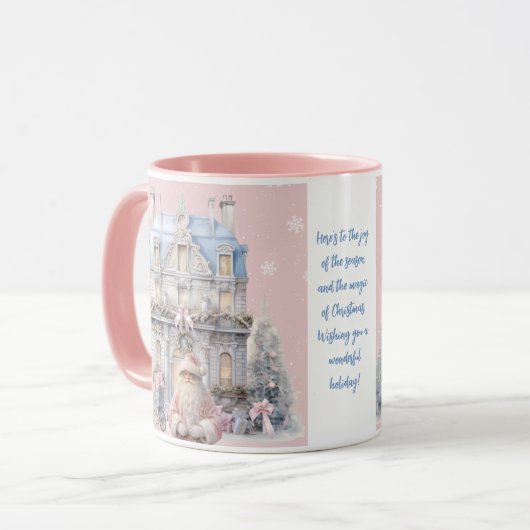 Mok Ik droom van een roze kerst Mok (Voorkant links)