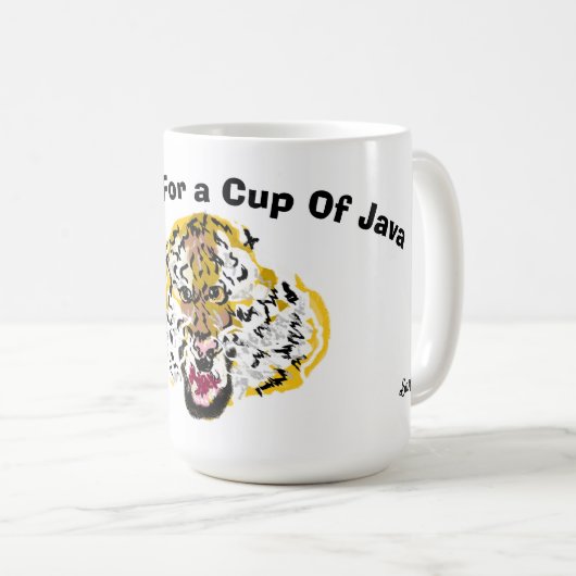 Mok: Ik grom om een kopje Java Koffiemok (Voorkant rechts)