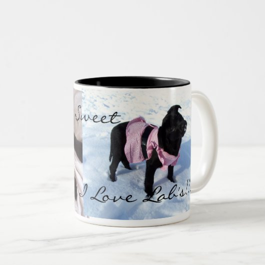 Mok - Ik hou van Lab's!!!. (Voorkant rechts)