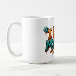 Mok Ik Hou Van Mijn Hond Graffiti Verf Drip Koffie
