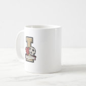 Mok Ik Hou Van Voetbal Vintage Mok (Voorkant links)