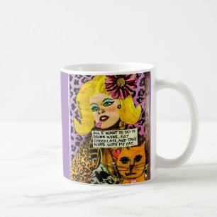 Mok, ik wil alleen drink wijn koffiemok