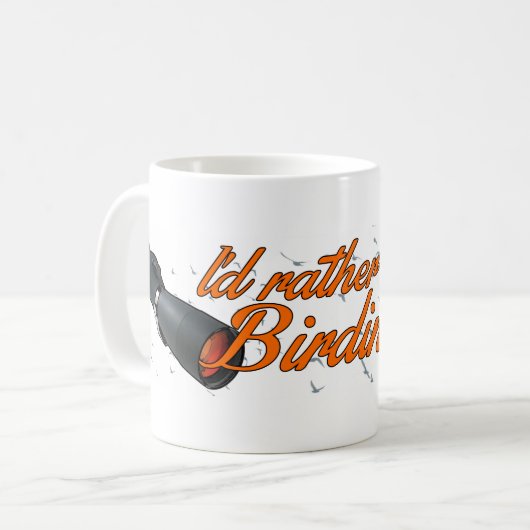 mok "Ik zou liever Birding" zijn (Voorkant links)