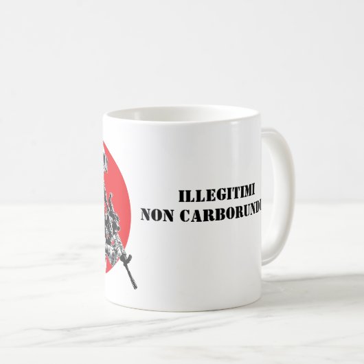 Mok-illegii non carborundum koffiemok (Voorkant rechts)
