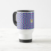 Mok in blauw en roze (Voorkant links)