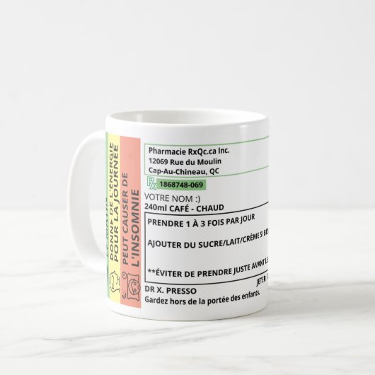 Mok in café personnalisé Coffee (Voorkant links)