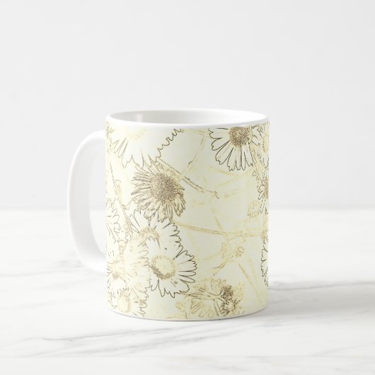 Mok in crème en witte koffie (Voorkant links)