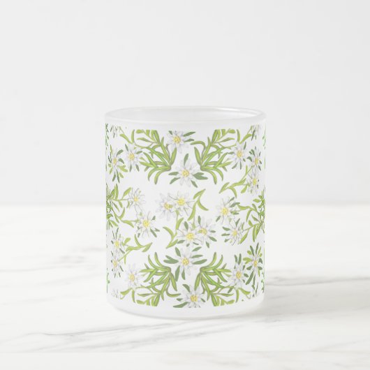 Mok in de Zwitserse bergen Edelweiss-bloem (Center)