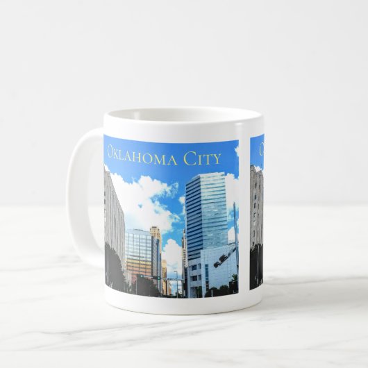 Mok in het centrum van de stad Oklahoma City Coffe (Voorkant links)