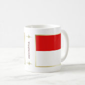 Mok Indonesische vlag + kaart (Voorkant rechts)