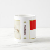 Mok Indonesische vlag + kaart (Center)