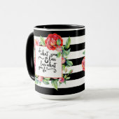 Mok Inspirerend prijsopgave - doe wat u van Rozen  (Voorkant links)