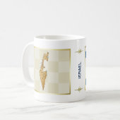 Mok Israëlische vlag + plattegrond (Voorkant links)