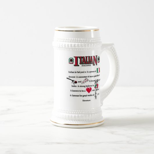 Mok Italiaanse bier (Voorkant rechts)