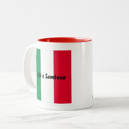 Mok Italiaanse koffie en Sambuca (Voorkant links)