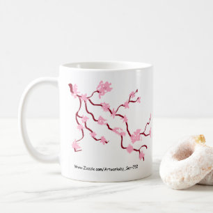 Mok/Japanse roze Cherry Blossom Koffiemok