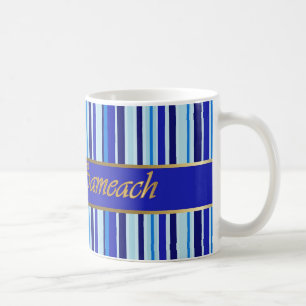 Mok joodse Feestdagen Blauwe Stripes