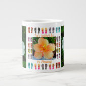 Mok, Jumbo 20 oz., Hawaiian Hibiscus Tapestry Grote Koffiekop (Voorkant)