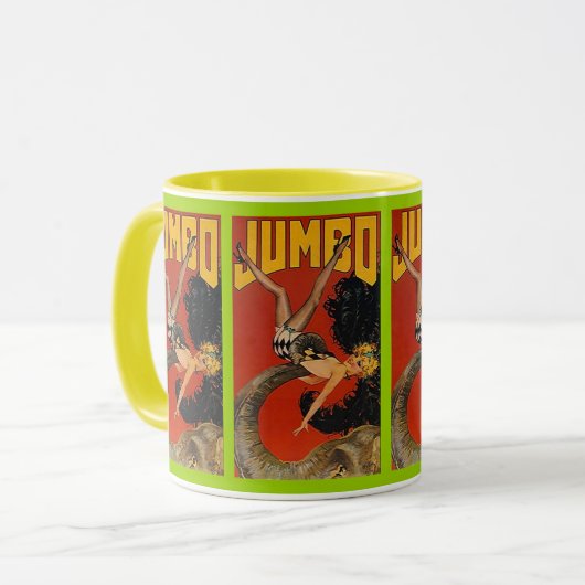 MOK ~  JUMBO ELEPHANT met PIN-UP GIRL! (Voorkant links)