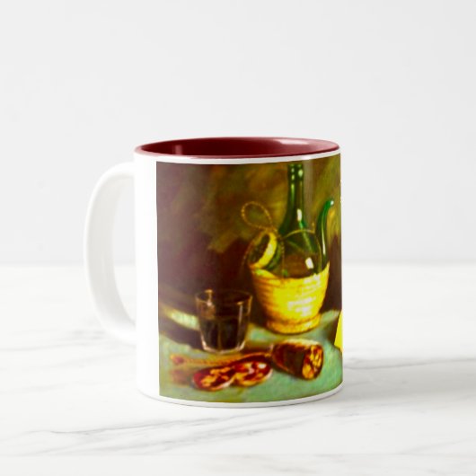 Mok Kaas en wijn (Voorkant links)