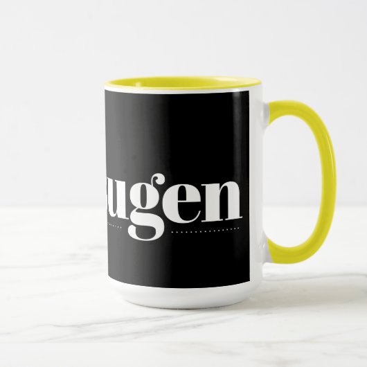 Mok Kaffesugen Black en Yellow (Rechts)