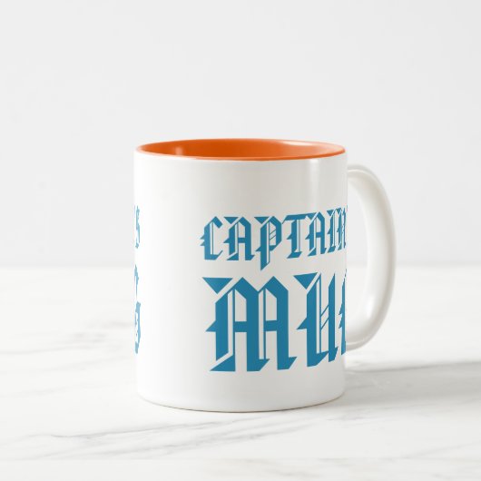 Mok kapitein | Fun Humor Slogan Kinder Mok (Voorkant rechts)