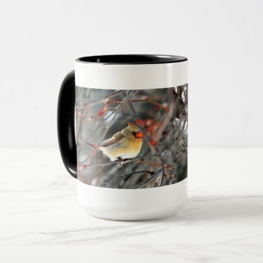 Mok - Kardinaal in sneeuw (Voorkant links)