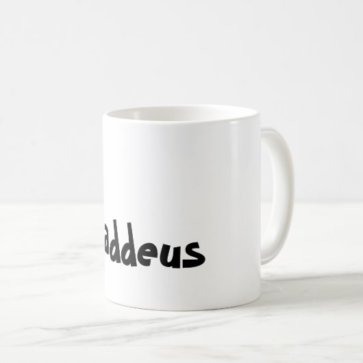 Mok - Kat-brief T met naam (Voorkant rechts)