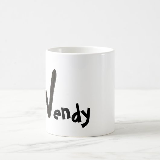 Mok - Kat letter W met naam (Center)