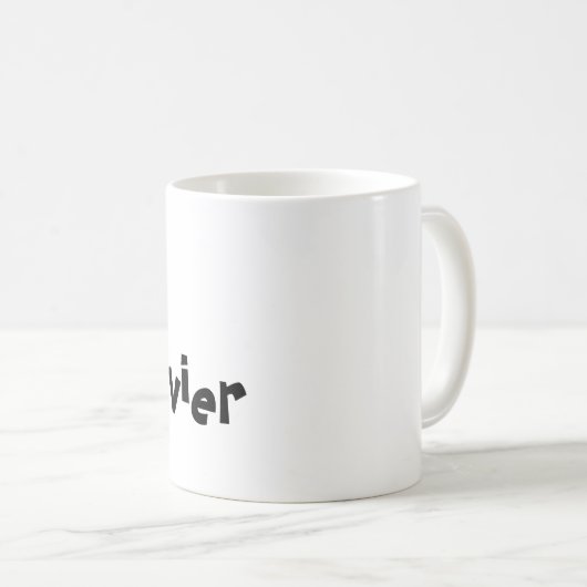 Mok - Kat Letter X met naam (Voorkant rechts)