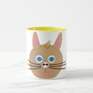 mok kat met schattige cartoon