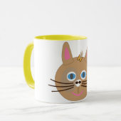 mok kat met schattige cartoon (Voorkant links)