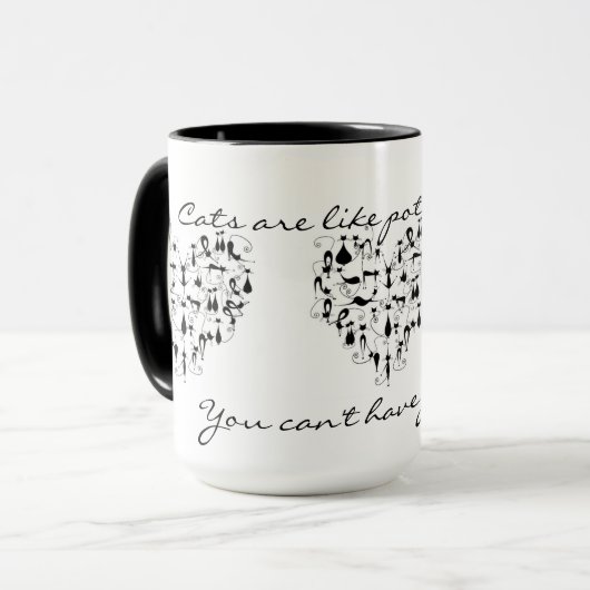 Mok - katten zijn net als aardappelchips (Voorkant links)