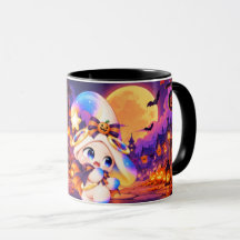 Mok Kawaii Halloween Pompoenen en Klein Spookje