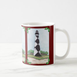Mok kerst bij vuurtoren van Cape Lookout