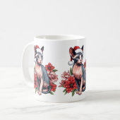Mok | Kerst Sphynx Kat Dragen van een Santa Hoed (Voorkant links)