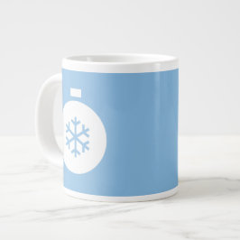 Mok kerstbal met blauw koffie