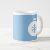 Mok kerstbal met blauw koffie (Voorkant rechts)