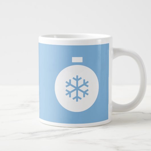 Mok kerstbal met blauw koffie (Rechts)