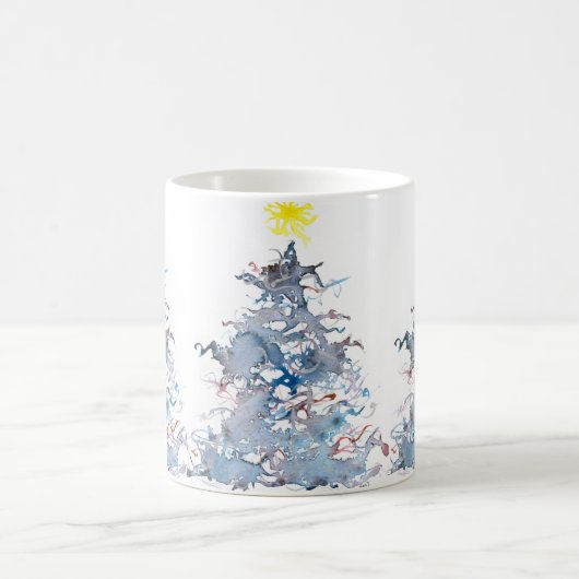 Mok kerstbomen, blauw (Center)